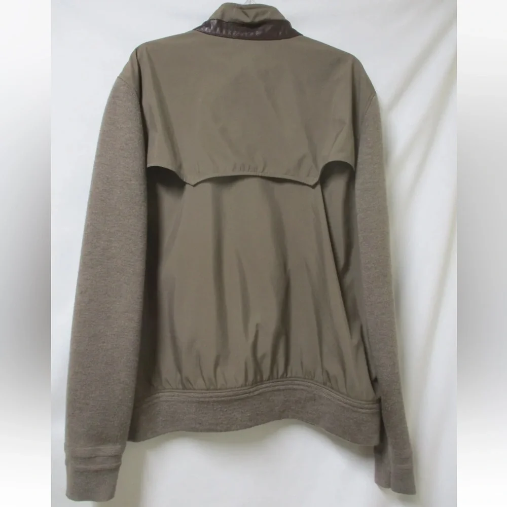 POLO RALPH LAUREN Golf brown zip‎ up mens sweater knit sleeve jacket sz XXL